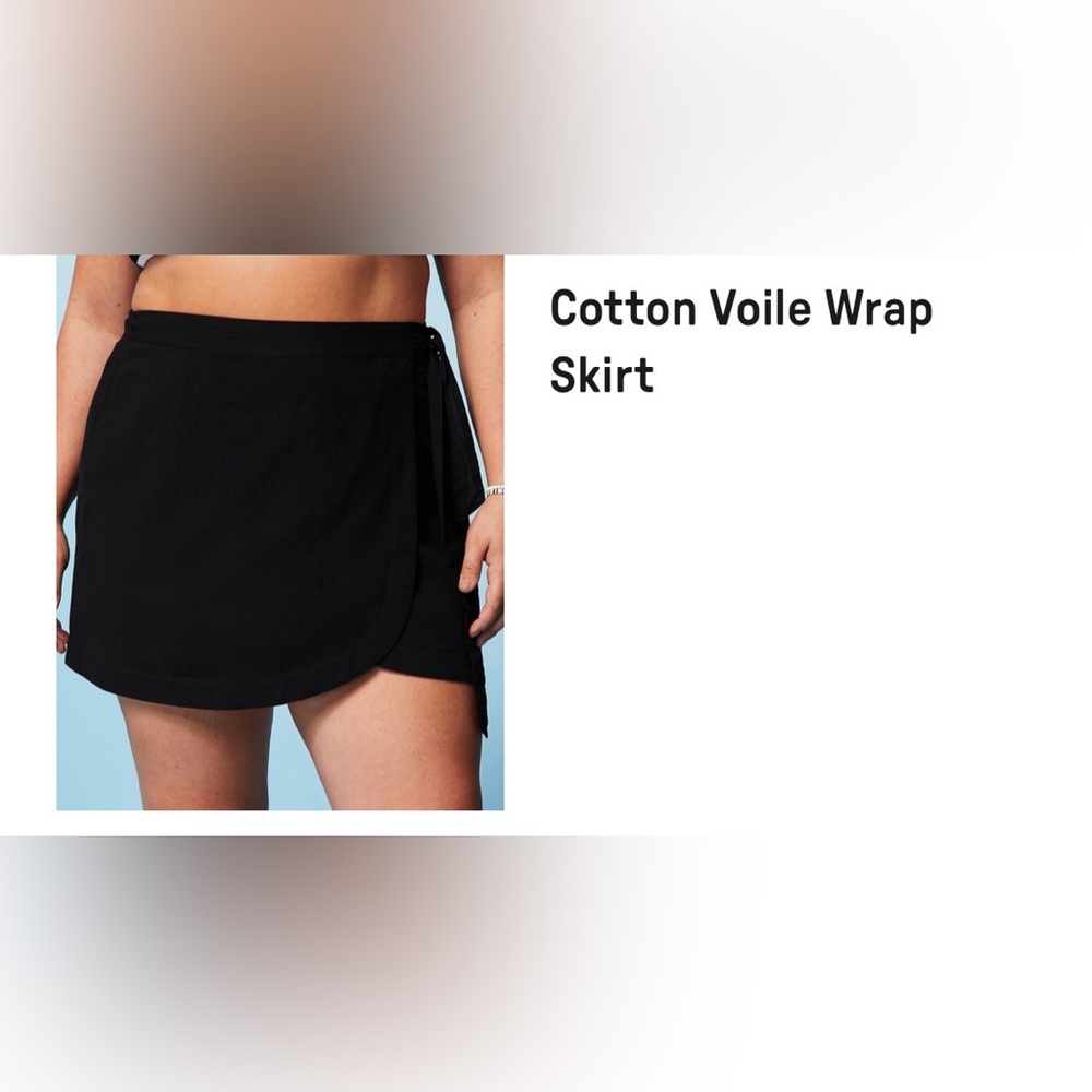 Fabletics Black Wrap Skirt with Waist Tie